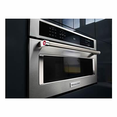 KitchenAid 27-inch, 1.4 cu. ft. Built-In Microwave Oven with Convection KMBP107ESS IMAGE 2