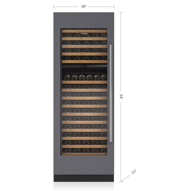 Sub-Zero 146-bottle Built-in Wine Cooler with Two Independent Zones IW-30-LH IMAGE 2