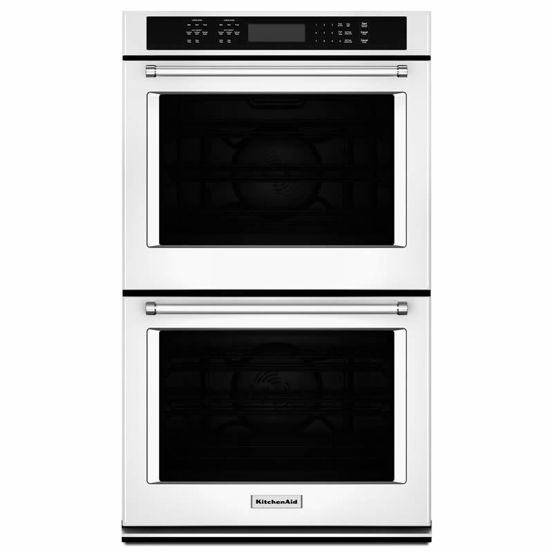 KitchenAid 27-inch, 8.6 cu. ft. Built-in Double Wall Oven with Convection KODE507EWH IMAGE 1