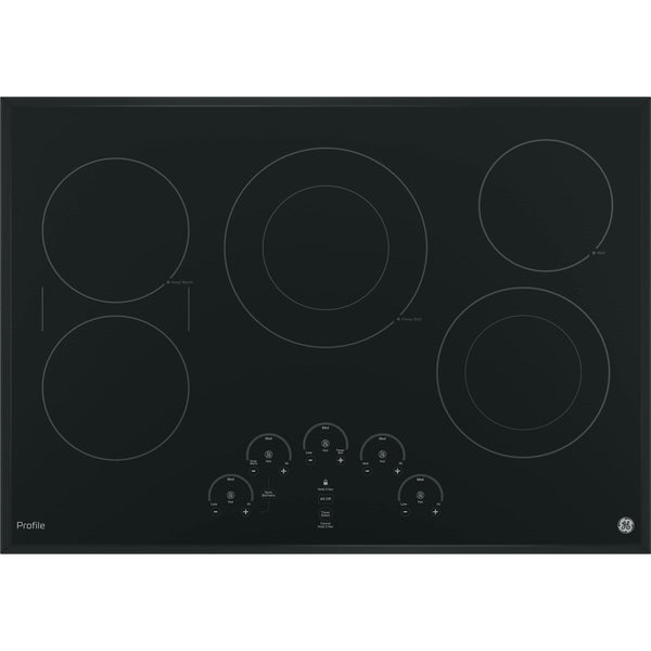 GE Profile 30-inch Built-In Electric Cooktop with SyncBurners PP9030DJBB IMAGE 1