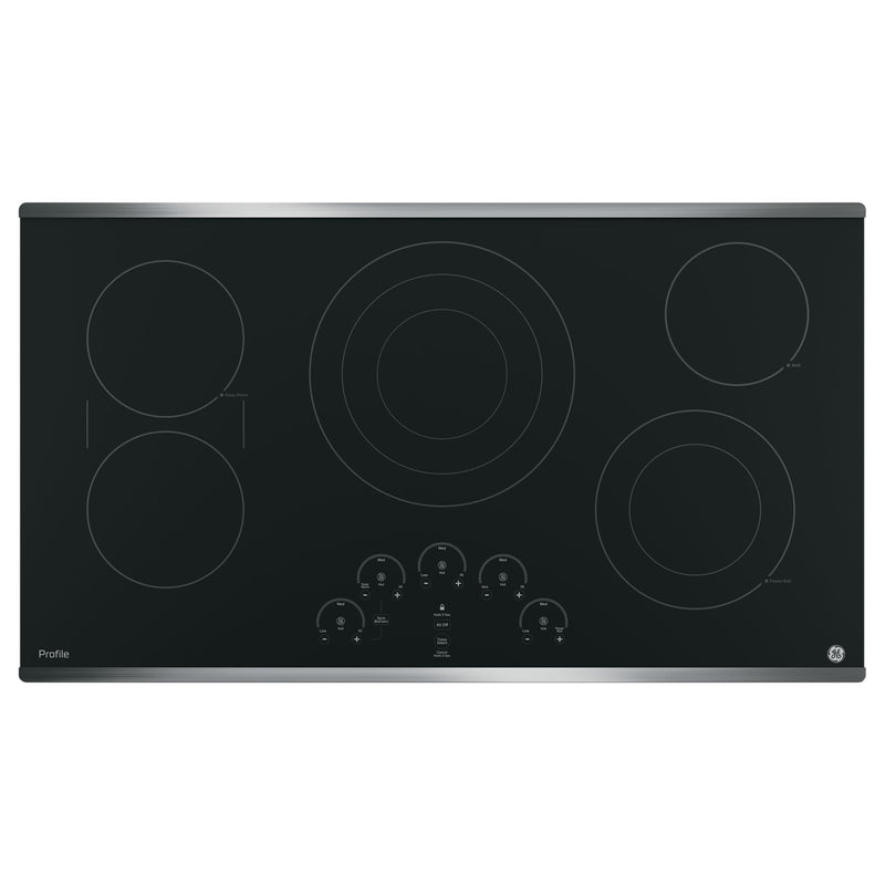 GE Profile 36-inch Built-In Electric Cooktop PP9036SJSS IMAGE 1