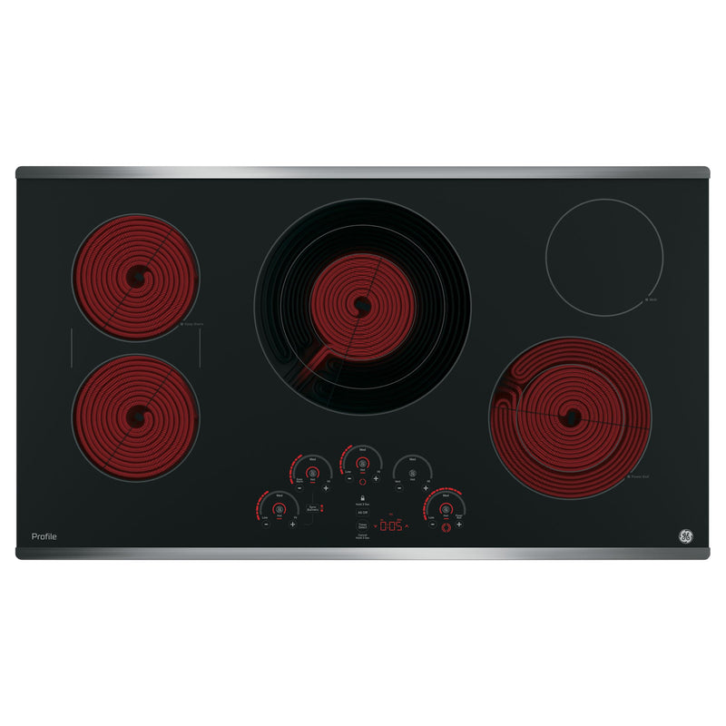 GE Profile 36-inch Built-In Electric Cooktop PP9036SJSS IMAGE 3