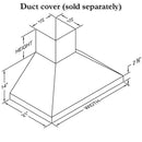 Vent-A-Hood 36-inch Wall Mount Range Hood PDH14-136WH IMAGE 3