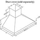 Vent-A-Hood 36-inch Wall Mount Range Hood PDH14-K36WH IMAGE 2