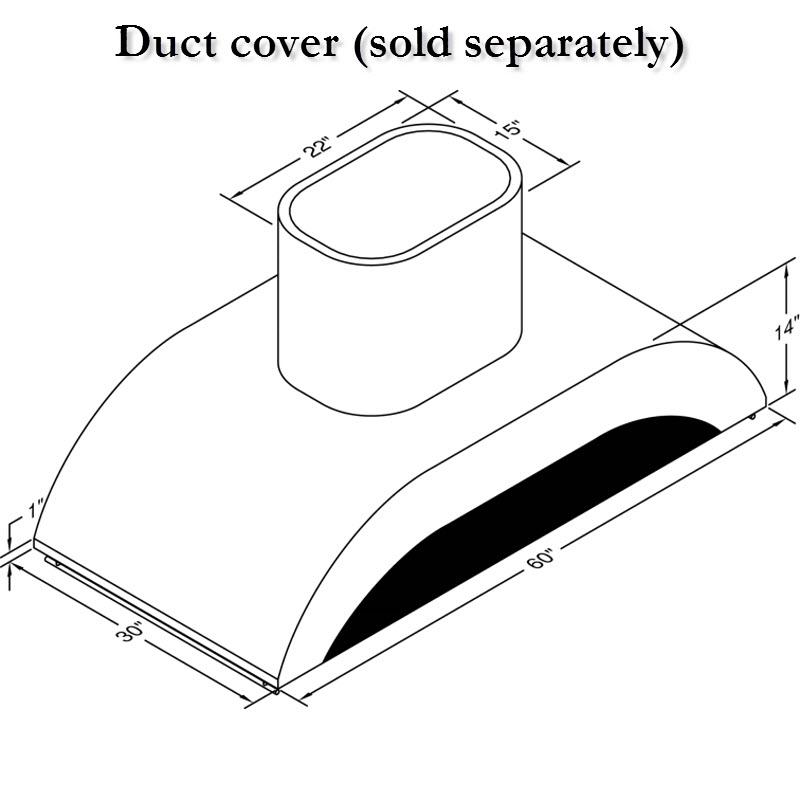 Vent-A-Hood 60-inch Ceiling Mount Range Hood IZTH-460SS IMAGE 2