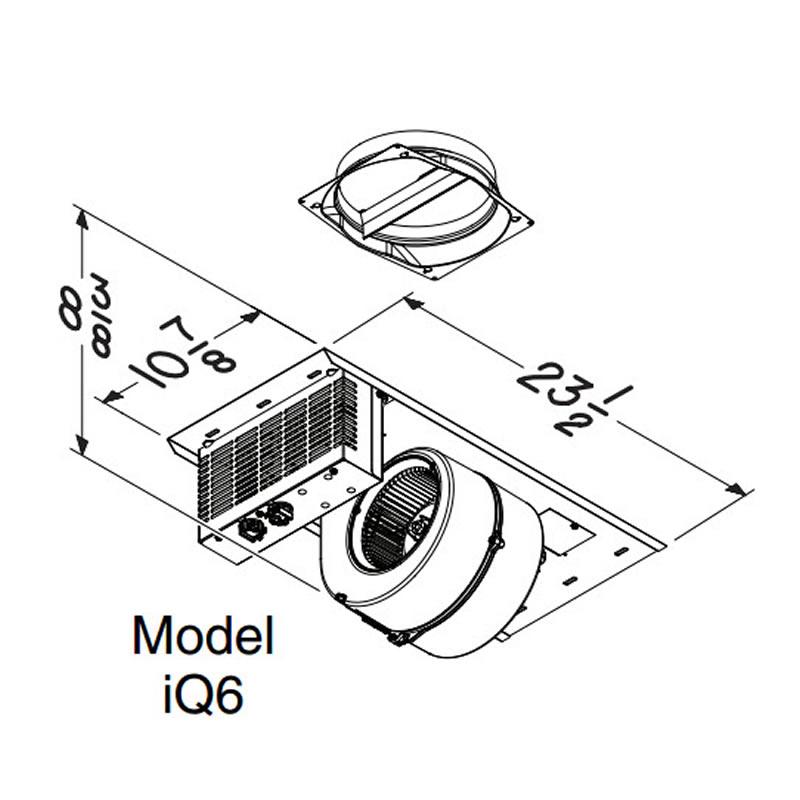 Best 600 CFM Internal Hood Blower iQ6 IMAGE 2