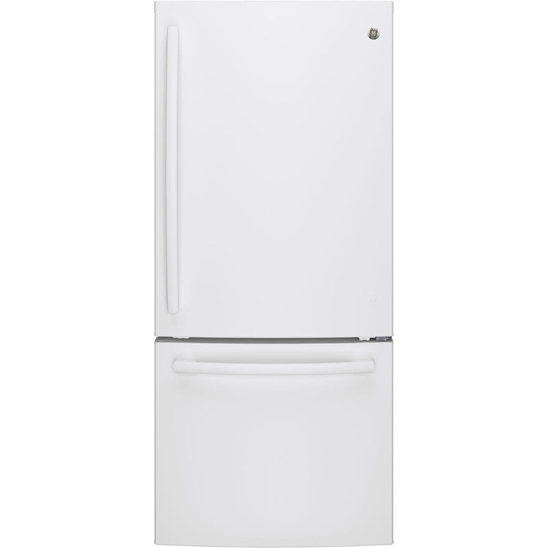 GE 30-inch, 20.9 cu. ft. Bottom Freezer Refrigerator GBE21AGKWW IMAGE 1