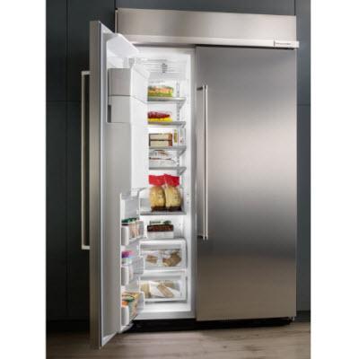 KitchenAid 48-inch, 29.5 cu.ft. Built-in Side-by-Side Refrigerator with Water and Ice Dispensing System KBSD618ESS IMAGE 2