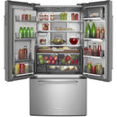 KitchenAid 36-inch, 23.8 cu. ft. Counter-Depth French 3-Door Refrigerator with Ice and Water KRFC704FPS IMAGE 3
