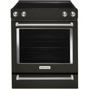 KitchenAid 30-inch Slide-In Electric Range with Even-Heat™ True Convection YKSEG700EBS IMAGE 1