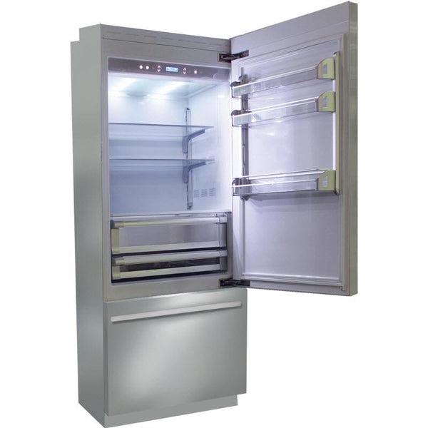 Fhiaba 36-inch, 19.3 cu. ft. Counter-Depth Bottom Freezer Refrigerator with Ice and Water BKI36BI-RS IMAGE 1