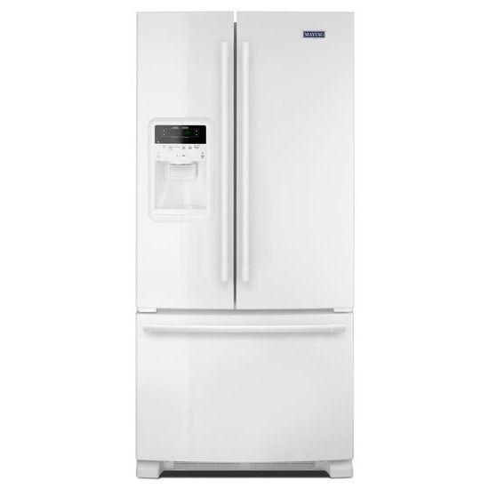 Maytag 33-inch, 21.7 cu. ft. French 3-Door Refrigerator with Ice and Water MFI2269FRW IMAGE 1