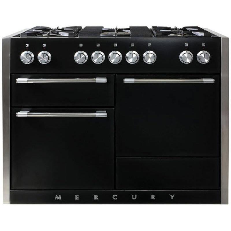 AGA 48-inch Slide-In Dual-Fuel Range with EasyClean™ Technology AMC48DF-BLK IMAGE 1
