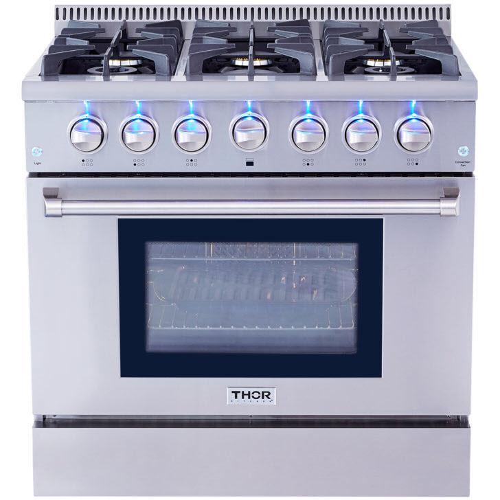 Thor Kitchen 36-inch Freestanding Gas Range HRG3618U IMAGE 2