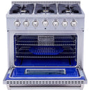 Thor Kitchen 36-inch Freestanding Gas Range HRG3618U IMAGE 4