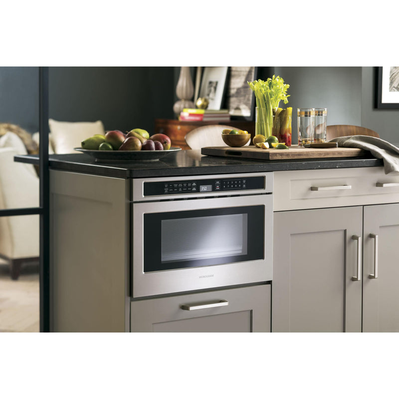 Monogram 24-inch, 1.2 cu.ft. Drawer Microwave Oven with 10 Cooking Modes ZWL1126SJSSC IMAGE 3