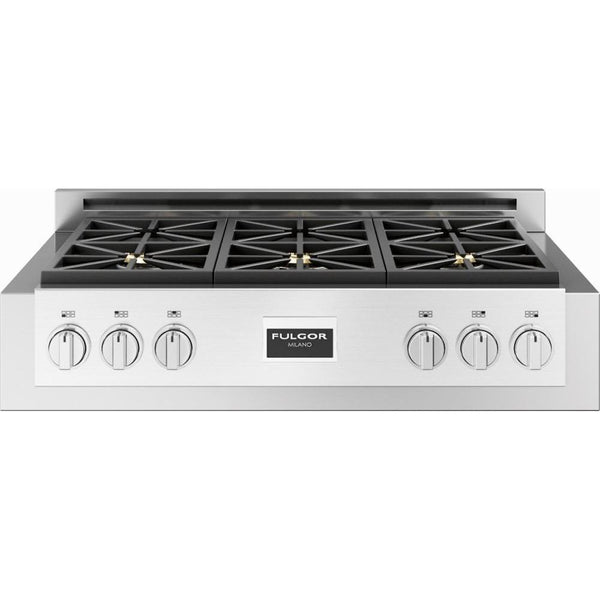 Fulgor Milano 36-inch Buit-in Gas Rangetop with 6 Burners F6GRT366S1 IMAGE 1