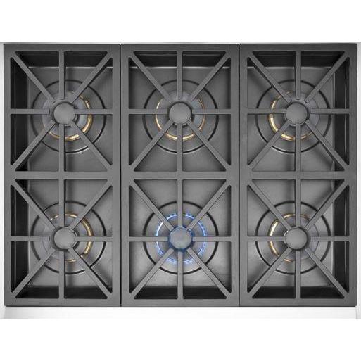Fulgor Milano 36-inch Buit-in Gas Rangetop with 6 Burners F6GRT366S1 IMAGE 2