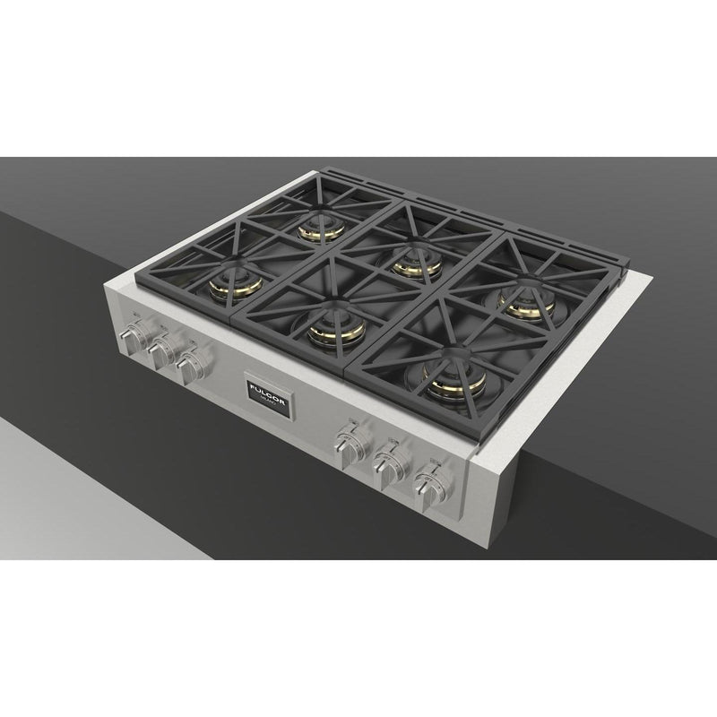 Fulgor Milano 36-inch Buit-in Gas Rangetop with 6 Burners F6GRT366S1 IMAGE 5