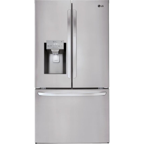 LG 36-inch, 27.9 cu.ft. Freestanding French 3-Door Refrigerator with Slim SpacePlus® Ice System LFXS28968S IMAGE 1