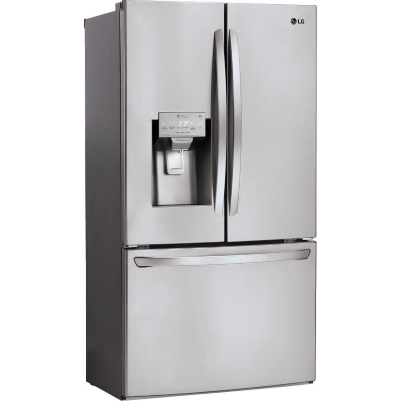 LG 36-inch, 27.9 cu.ft. Freestanding French 3-Door Refrigerator with Slim SpacePlus® Ice System LFXS28968S IMAGE 2