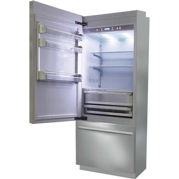 Fhiaba 36-inch, 19.3 cu. ft. Counter-Depth Bottom Freezer Refrigerator with Ice and Water BKI36BI-LS IMAGE 1