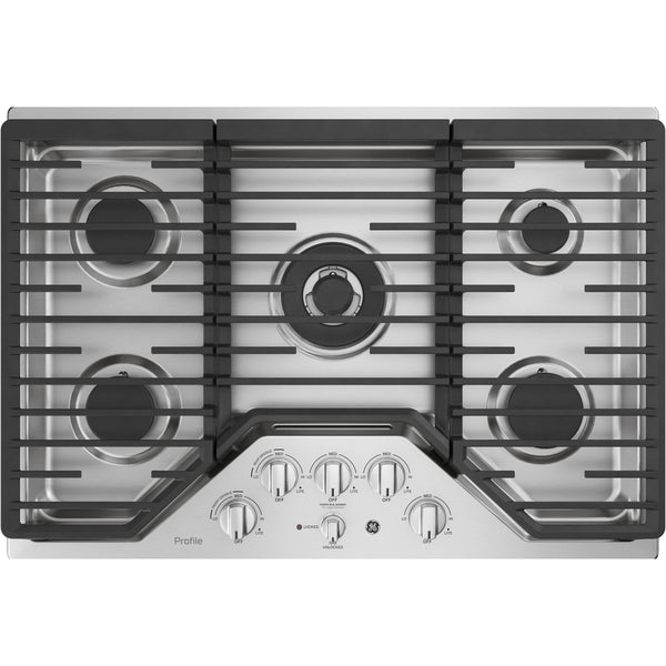 GE Profile 30-inch Built-In Gas Cooktop PGP9030SLSS IMAGE 1