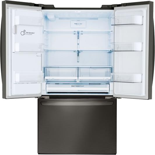 LG 36-inch, 27.9 cu.ft. Freestanding French 3-Door Refrigerator with Slim SpacePlus® Ice System LFXS28968D IMAGE 4