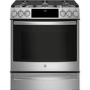 GE Profile 30-inch Slide-In Dual-Fuel Range PC2S930SELSS IMAGE 1