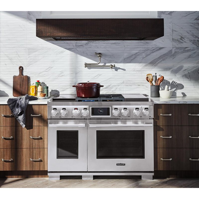 Signature Kitchen Suite 48-inch Freestanding Dual-Fuel Range with Sous Vide SKSDR480SIS IMAGE 2