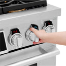 Signature Kitchen Suite 36-inch Freestanding Dual-Fuel Range with Steam-Assist Oven SKSDR360GS IMAGE 8