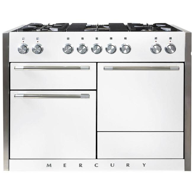 AGA 48-inch Slide-In Dual-Fuel Range with EasyClean™ Technology AMC48DF-WHT IMAGE 1