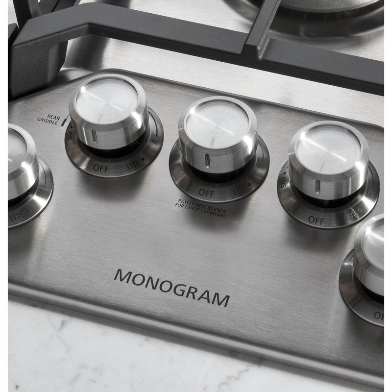 Monogram 36-inch Built-In Gas Cooktop ZGU36RSLSS IMAGE 3