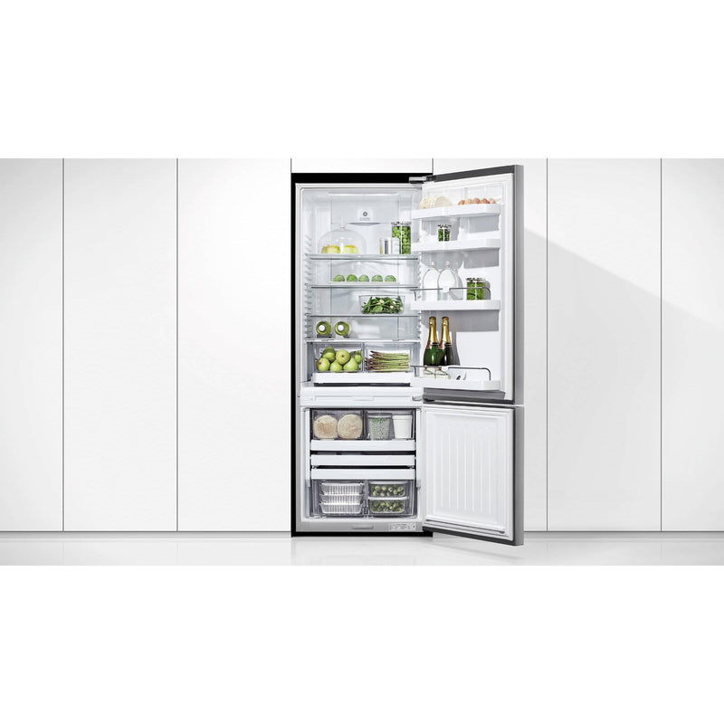 Fisher & Paykel 25-inch, 13.4 cu. ft. Counter-Depth Bottom Freezer Refrigerator with ActiveSmart™ RF135BDRX4 N IMAGE 2