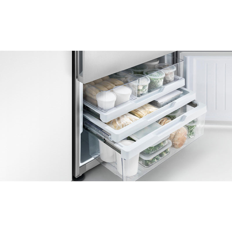 Fisher & Paykel 25-inch, 13.4 cu. ft. Counter-Depth Bottom Freezer Refrigerator with ActiveSmart™ RF135BDRX4 N IMAGE 3