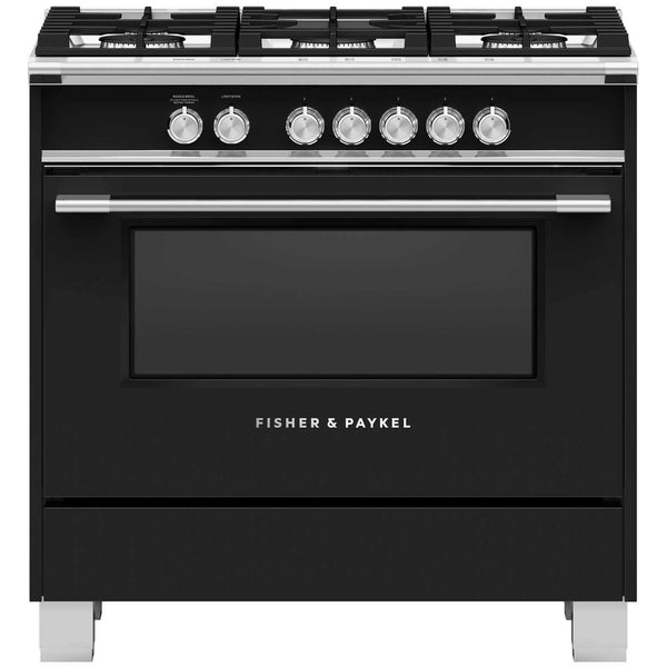 Fisher & Paykel 36-inch Freestanding Gas Range with AeroTech™ Technology OR36SCG4B1 IMAGE 1
