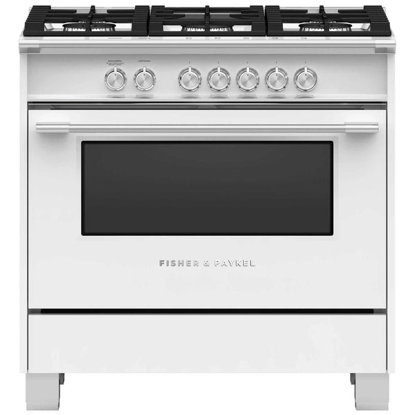 Fisher & Paykel 36-inch Freestanding Gas Range with AeroTech™ Technology OR36SCG4W1 IMAGE 1