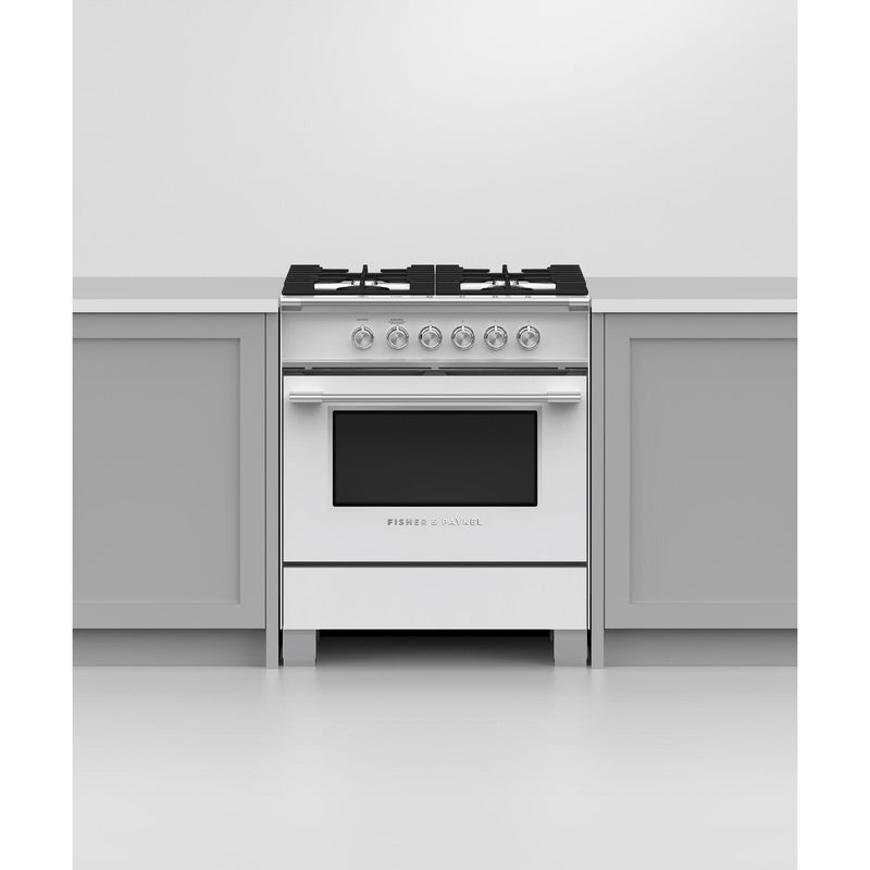 Fisher & Paykel 30-inch Freestanding Gas Range with AeroTech™ Technology OR30SCG4W1 IMAGE 4