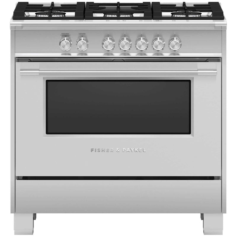 Fisher & Paykel 36-inch Freestanding Gas Range with AeroTech™ Technology OR36SCG4X1 IMAGE 1