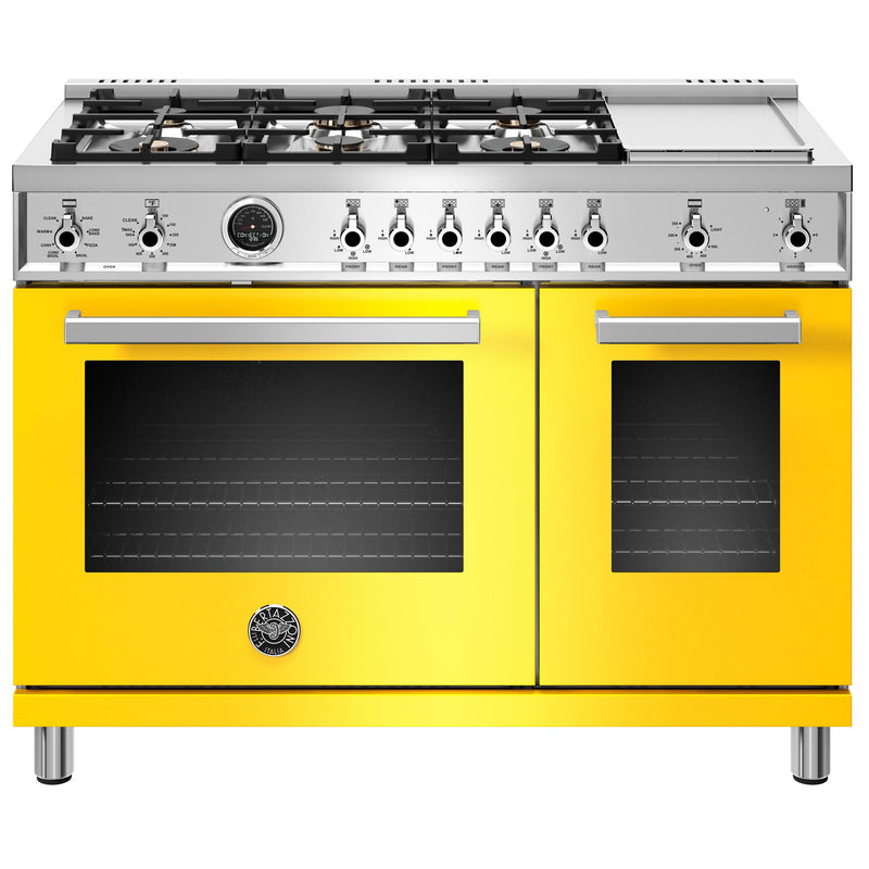 Bertazzoni 48-inch Freestanding Dual-Fuel Range with Convection PROF486GDFSGIT IMAGE 1