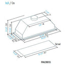 Falmec 28-inch Under-Cabinet Range Hood FIVAL28B5SS IMAGE 3