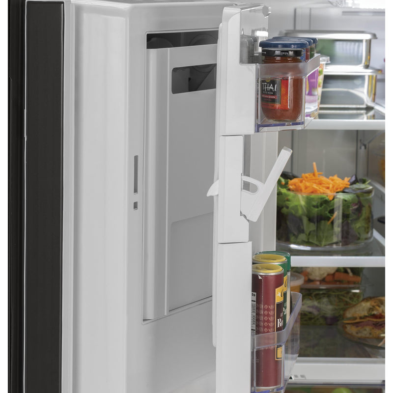 GE 36-inch, 27 cu.ft. Freestanding French 3-Door Refrigerator with Internal Water Dispenser GNE27JGMBB IMAGE 2