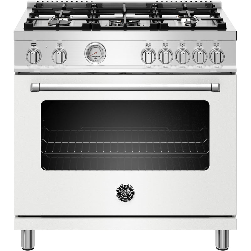 Bertazzoni 36-inch Freestanding Dual Fuel Range with Convection Technology MAST365DFMBIE IMAGE 1