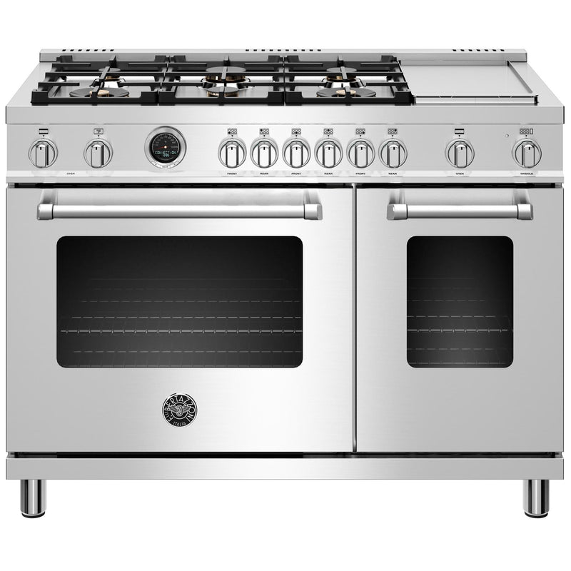 Bertazzoni 48-inch Freestanding Dual Fuel Range with Griddle MAST486GDFSXT IMAGE 1