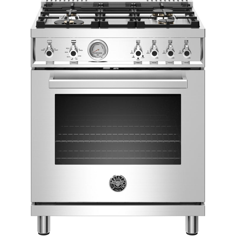 Bertazzoni 30-inch Freestanding Gas Range with Convection PROF304GASXTLP IMAGE 1