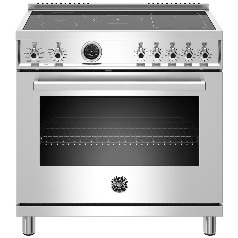 Bertazzoni 36-inch Freestanding Induction Range with Convection PROF365INSXT IMAGE 1