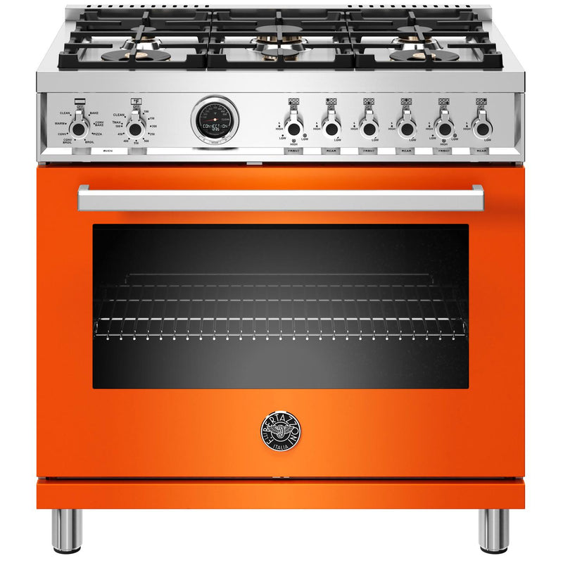 Bertazzoni 36-inch Freestanding Dual-Fuel Range with Convection PROF366DFSART IMAGE 1