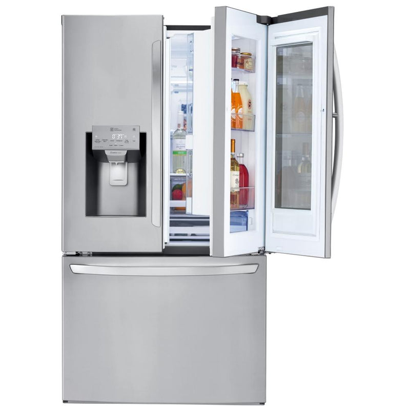 LG 36-inch, 27.5 cu.ft. Freestanding French 3-Door Refrigerator with InstaView™ Door-in-Door® LFXS28596S IMAGE 2