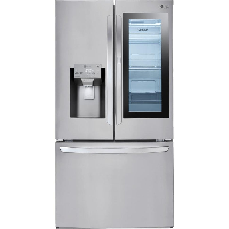LG 36-inch, 27.5 cu.ft. Freestanding French 3-Door Refrigerator with InstaView™ Door-in-Door® LFXS28596S IMAGE 3