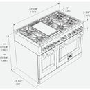 Fulgor Milano 48-inch Freestanding Dual-Fuel Range with Griddle F6PDF486GS1 IMAGE 2